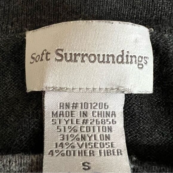 Soft Surroundings Grey knit cotton blend tunic size S. - Picture 4 of 6